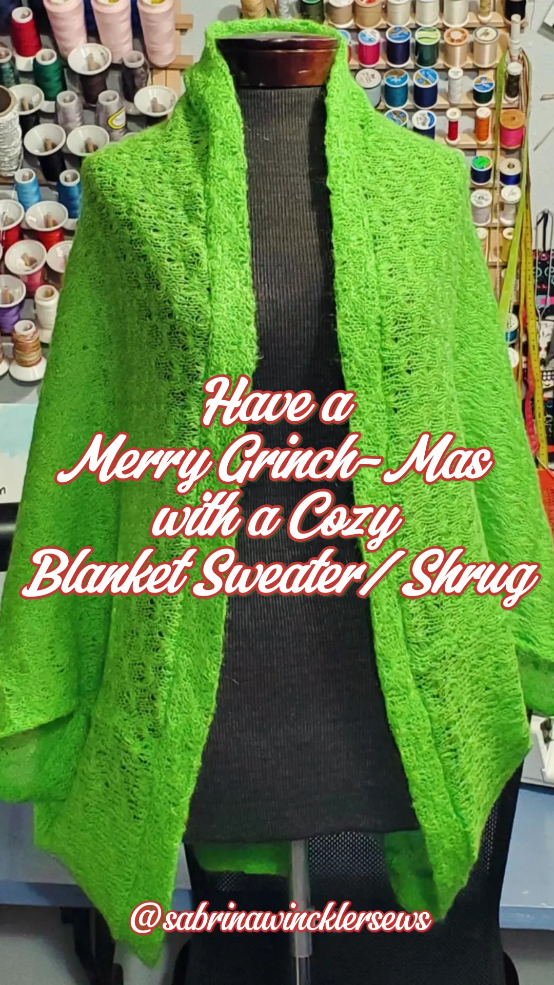 Merry Grinch-mas Blanket Sweater/Shrug