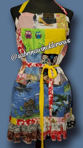 patchwork artists apron