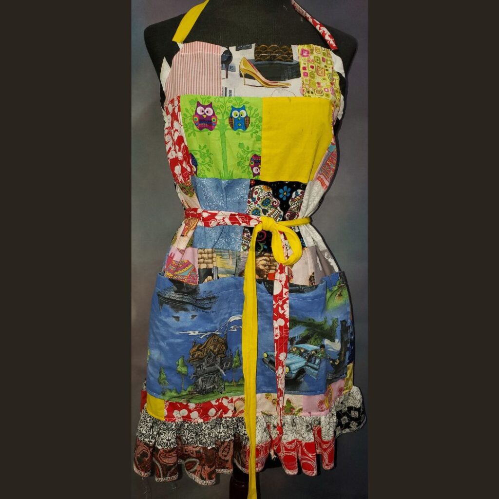 Patchwork artist apron