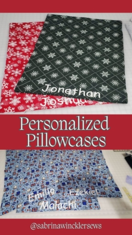 Personalized flannel pillowcases